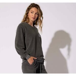 Sub Urban Riot Gray Terry Willow Pullover Crewneck Sweatshirt Size Medium